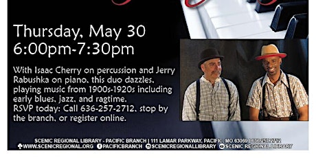 Cherry & Jerry: Ragtime, Early Blues Scenic Regional Pacific Library Branch