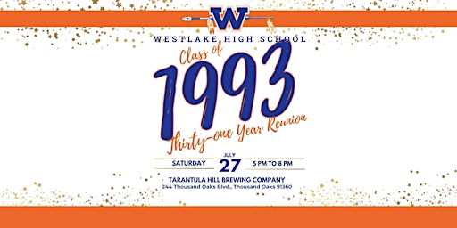 Primaire afbeelding van Westlake High School Class of 1993 Reunion