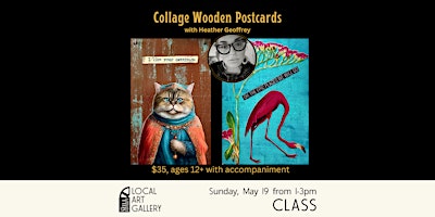 Primaire afbeelding van Collage Wooden Postcards with Heather Geoffrey