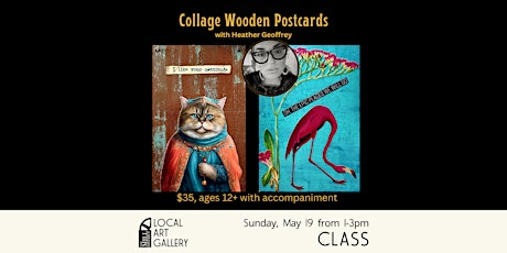 Collage Wooden Postcards with Heather Geoffrey