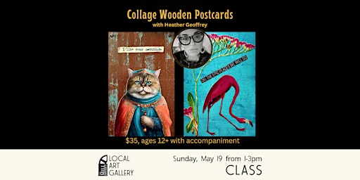 Imagem principal do evento Collage Wooden Postcards with Heather Geoffrey