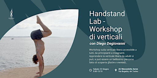 Immagine principale di HANDSTAND Lab - Workshop di verticali con Diego Degiovanni 
