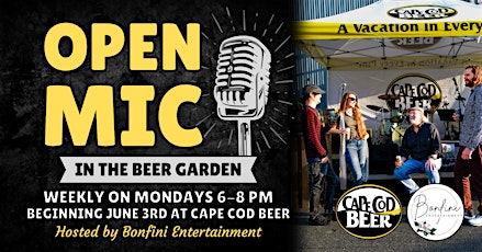 Open Mic with  Bonfini Entertainment at Cape Cod Beer! primary image