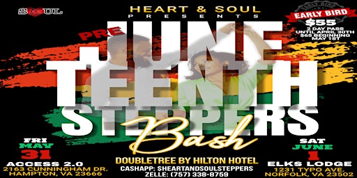 Primaire afbeelding van 2nd Annual Heart & Soul Pre-Juneteenth Steppers Bash