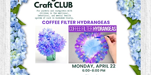 Cyndi's Craft Club: Coffee Filter Hydrangeas primary image