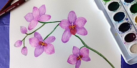 Painting Watercolor Orchids