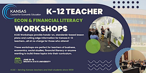 Imagem principal de Free Social Studies & Financial Literacy  PD Workshops for K-12 KS Teachers