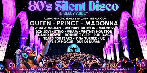 Imagem principal do evento 80s Silent Disco in Selby Abbey
