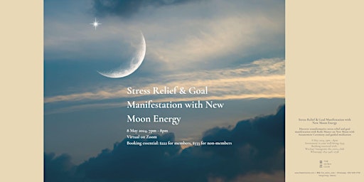 Imagen principal de Stress Relief & Goal Manifestation with New Moon Energy