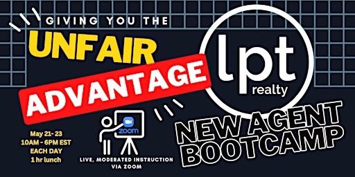 Image principale de LPT REALTY NEW AGENT BOOTCAMP - MAY