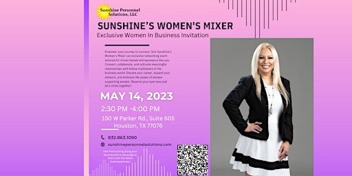 Imagem principal do evento Sunshine’s Women's Mixer