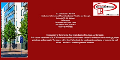 Immagine principale di Introduction to Commercial Real Estate Basics: Principles and Concepts 