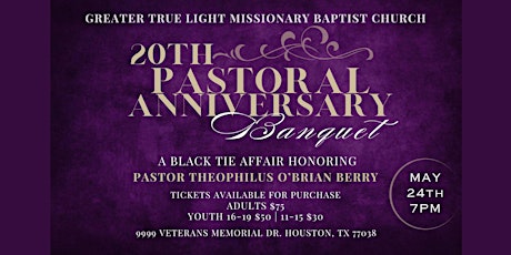 GTLMBC 20th Pastoral Anniversary Banquet