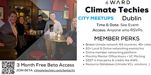 Climate Techies Dublin Sustainability & Networking Drinks Meetup primary image