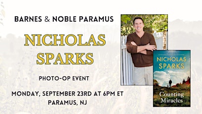 Photo-op  with Nicholas Sparks to celebrate  COUNTING MIRACLES!