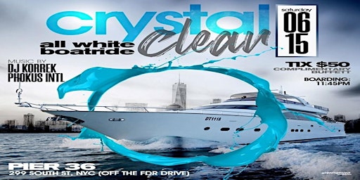 Primaire afbeelding van Crystal Clear All White Boat Ride