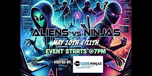 Primaire afbeelding van NFL Sisters in Service Aliens vs. Ninjas Hackathon @ Code Ninjas FTL
