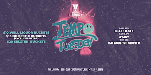 Tempo Tuesday April 30th @ The Library primary image