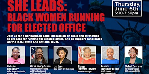 Immagine principale di SHE LEADS: Black Women Running for Elected Office 