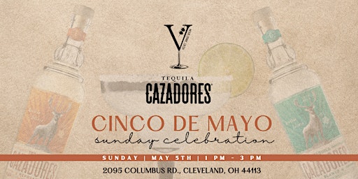 Immagine principale di Cinco de Mayo Cazadores Sunday Celebration | Velvet Tango Room | Cleveland 