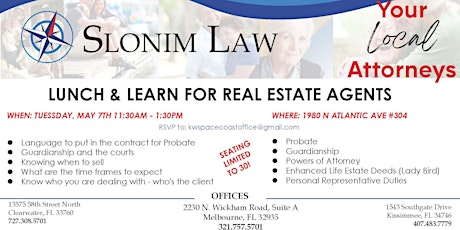 LUNCH & LEARN FOR REAL ESTATE