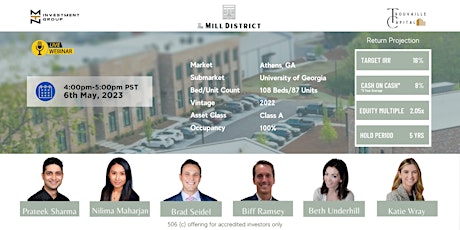 WEBINAR FOR BUSY PROFESSIONALS SEEKING PASSIVE INCOME: THE MILL DISTRICT