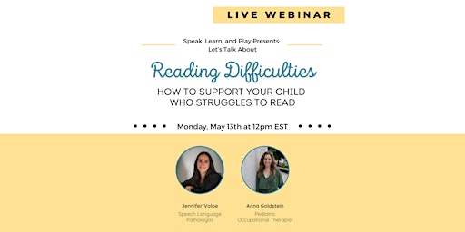 Image principale de Speak, Learn, and Play Presents: Let's Talk About Reading Difficulties
