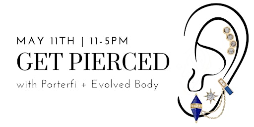 Imagem principal do evento Get Pierced: An Ear Piercing Event at the Porterfi Showroom