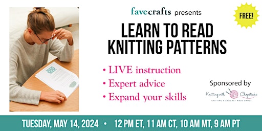 Imagen principal de Learn to Read Knitting Patterns
