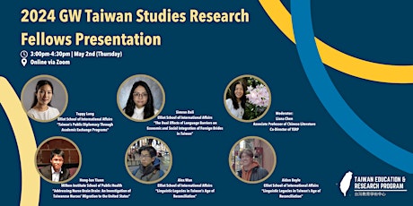 2024 GW Taiwan Studies Research Fellows Presentation