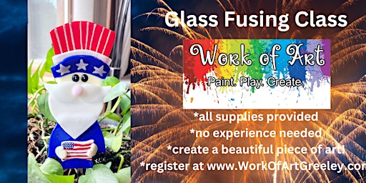 Imagem principal do evento Glass Fusing Class - Patriotic Garden Stake