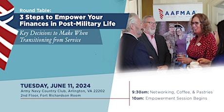3 Steps to Empower Your Finances in Post-Military Life Round Table