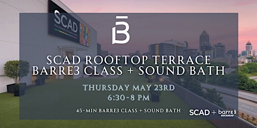 Imagem principal do evento barre3 + Sound Bath at SCAD FASH Rooftop Terrace