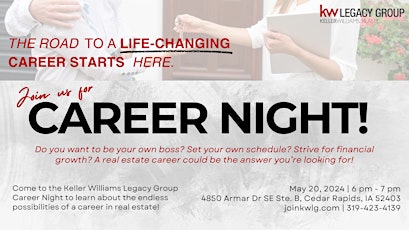 KWLG Career Night - May 20, 2024!