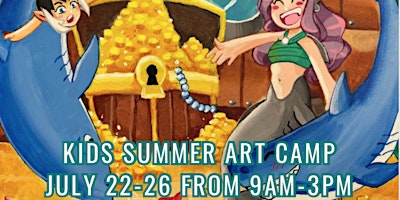 Primaire afbeelding van Kids Summer Art Camp: Mermaids and Sharks Theme