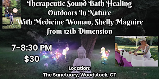 Therapeutic Sound Bath Outdoors: FRIDAY Night 7-9 pm