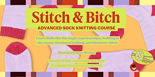 Imagem principal de Stitch & Bitch — Advanced Sock Knitting Course