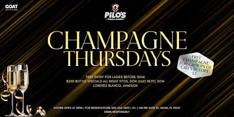 Pilo's Paradise: Free Champagne, VIP Entry & Bottle Specials!