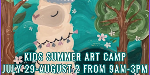 Primaire afbeelding van Kids Summer Art Camp: Woodland Llama Fiesta Theme