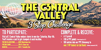 Imagem principal do evento THE C3NTRAL VALLEY 3 STOP CHALLENGE
