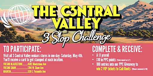 Image principale de THE C3NTRAL VALLEY 3 STOP CHALLENGE
