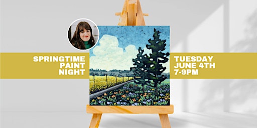 Imagem principal do evento "Springtime Roadtrip" Paint Night with Janaya McCallum