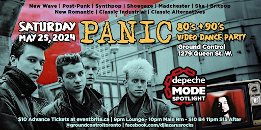PANIC: 80's/90's Video Dance Party with DEPECHE MODE Spotlight primary image