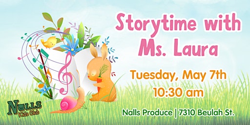 Imagem principal de In-Person Storytime with Ms. Laura