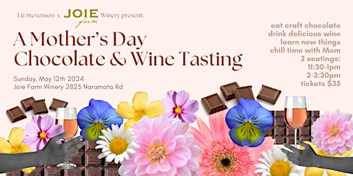 Imagem principal de Mother’s Day Chocolate & Wine Tasting