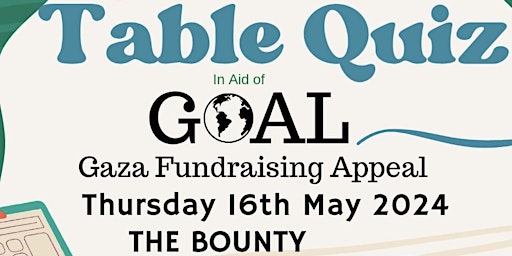 Fundraising Table Quiz for Gaza primary image