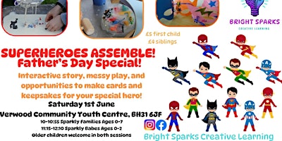 Imagem principal do evento Superheroes Assemble! Sparkly Families Age 0-7