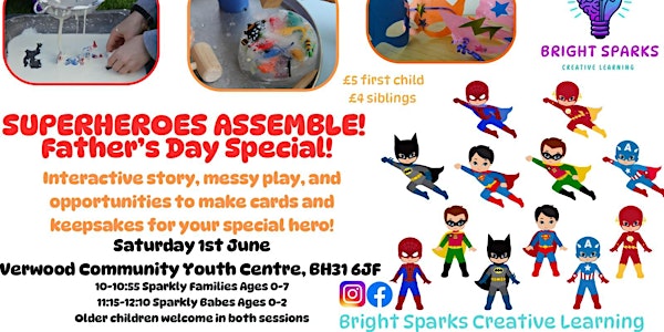 Superheroes Assemble! Sparkly Families Age 0-7