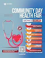 Imagen principal de Community Day Health Fair – Saturday May 4th, 2024 From 10am to 2pm