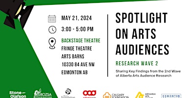 Spotlight on Arts Audiences Wave #2 Edmonton primary image
